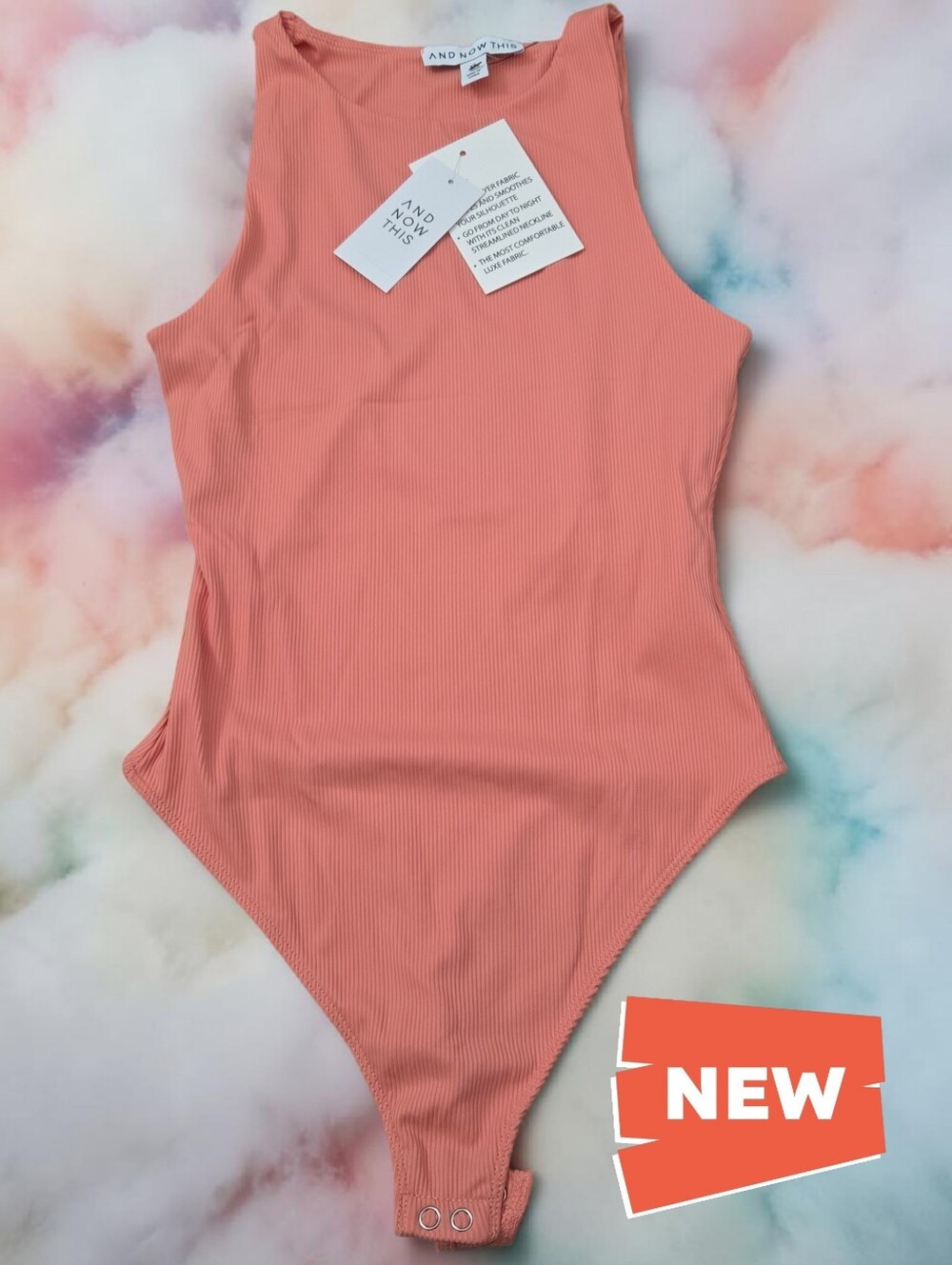 Ribbed Bodysuit body shaper top Women size XS